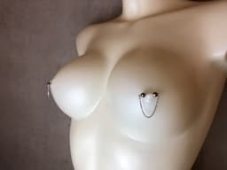 TOUCHEMOI fake tepelpiercing Cassandra Crystal | nikkelvrij tepeljuweel van DQ staal | fake piercings zonder magneten — thumbnail 3