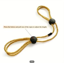 Vast bindtouw - BDSM - Bondage - handboeien zwart - Verstelbaar — thumbnail 5