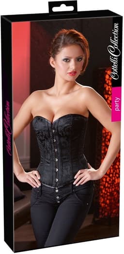 Cottellli Collection –  Korset met Verwijderbare Bretels en Vetersluiting Seductief Variant – Maat XL - Zwart — thumbnail 2