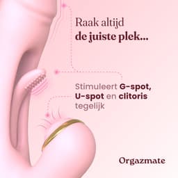 Orgazmate Karins Kietelaar - 3 in 1 Vibrator - Sex Toys voor Vrouwen - Luchtdruk Vibrator - Dildo Vibrator - Clitoris, U & G-spot Stimulator - Seksspeeltjes - 490 Standen - Roze — thumbnail 5
