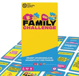 Familie Uitdaging - Gezelschapsspel met Grappige Vragen en Uitdagingen voor Kinderen en Volwassenen - Kaartspel vanaf 8 Jaar - Ideaal voor Vakantie en Reizen — thumbnail 1