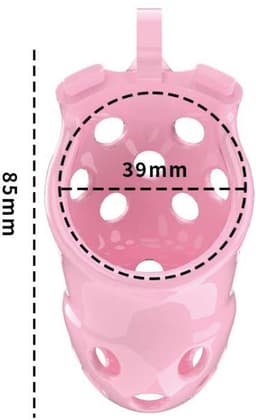 Rimba Toys - P-Cage PC03 - Kunststof Kuisheidskooi - Peniskooi - Chastity - Roze — thumbnail 5