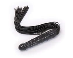 Smart Moves - Flogger met Dildo Handvat - Zwart