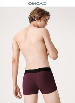 QINCAO boxerbroek voor heren, 6 stuks per pakket, zonder jeukende etiket, onderbroek voor mannen, ondergoed, boxer, katoen — thumbnail 3