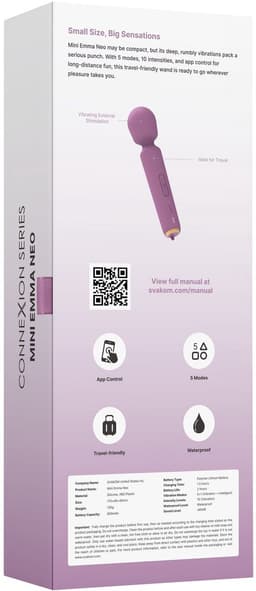 Svakom - Mini Emma Neo - Interactieve Compacte Wand Vibrator - Paars — thumbnail 5