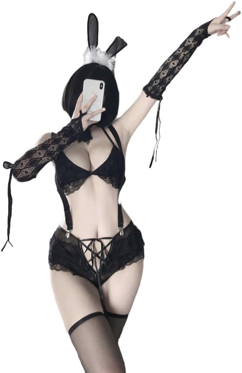 Bunny kostuum sexy uniform voor dames — afbeelding 1