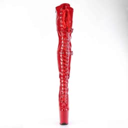 Pleaser - FLAMINGO3028 Plateau Overknee Laarzen - US 10 - 40 Shoes - Rood — thumbnail 2
