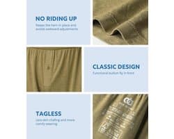 Heren Boxer Briefs Los Knoopje Open Kruis - Zacht Ondergoed voor Dames en Heren - 3/5 Pakjes