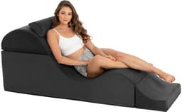 Stijlvolle Gestoffeerde Bank Super Aria Flip Chaise - BDSM Bank - Uitklapbaar tot liefdesmeubel — thumbnail 5