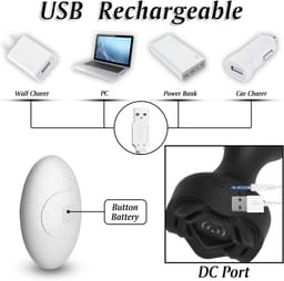 Oneay Anal Plug Vibrator – Vibrerende Butt Plug met Afstandsbediening, 10 Modi – Prostaat Massager & Seksspeeltje voor Mannen, Vrouwen en Stellen – Zwart — thumbnail 5