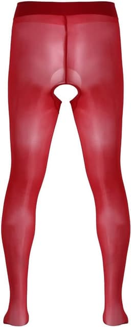 Heren Tights Gladde Sexy Onderbroek Lange Doorzichtige Leggings Stretchy Panty — thumbnail 3
