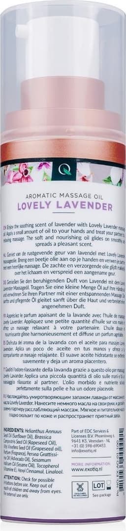 Exotiq - Massageolie - Massage Olie - Lovely Lavender - 100 ml — thumbnail 4
