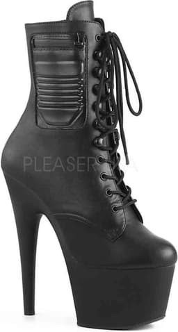 Pleaser Enkellaars -42 Shoes- ADORE-1020PK Zwart — thumbnail 1