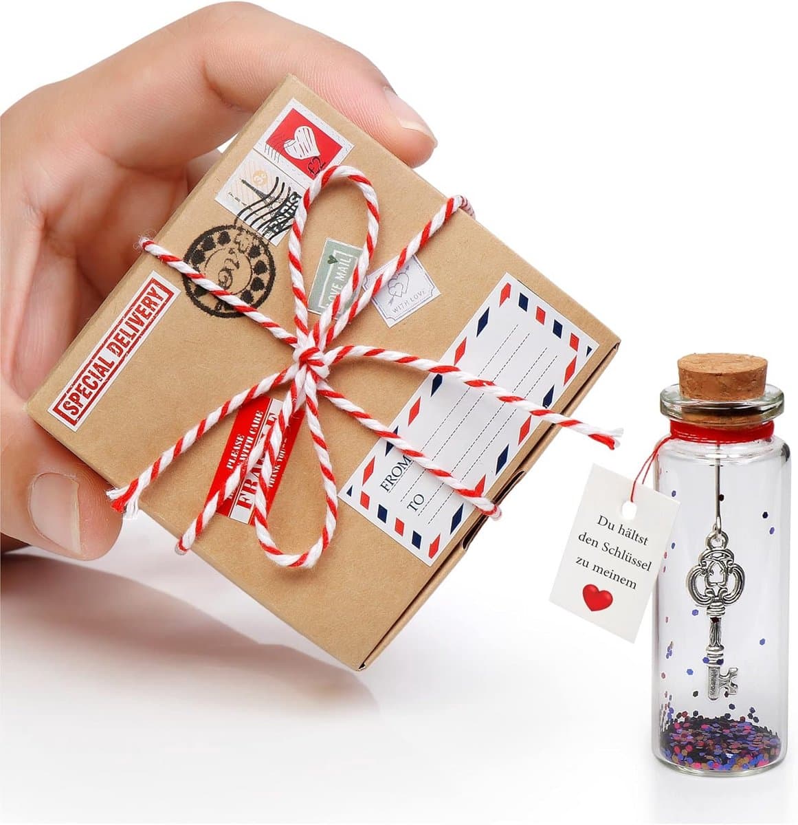Romantisch Liefdescadeau voor Haar en Hem met Versierde Geschenkdoos — afbeelding 1