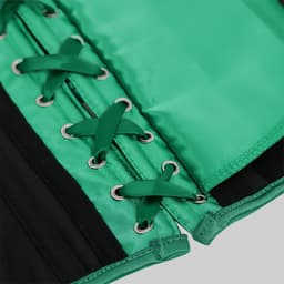 Bustier Korset Taille Cincher Satijn Lace-Up Onderbust – Figuurcorrigerend Figuurvormend Onderkleding — thumbnail 3