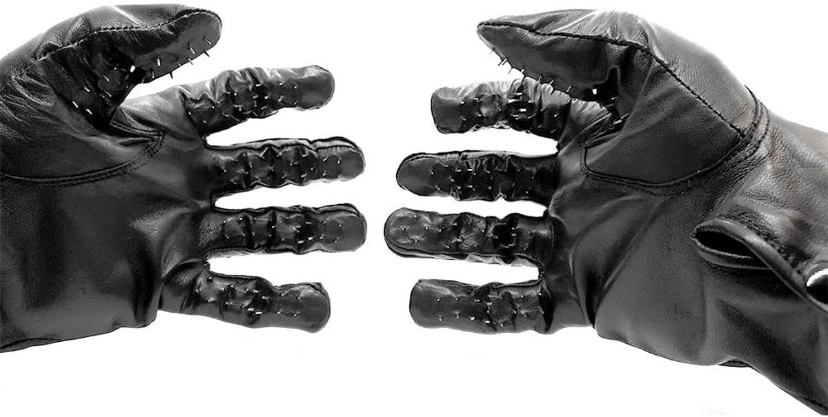 Black Label - Vampier Handschoenen met spikes — afbeelding 1