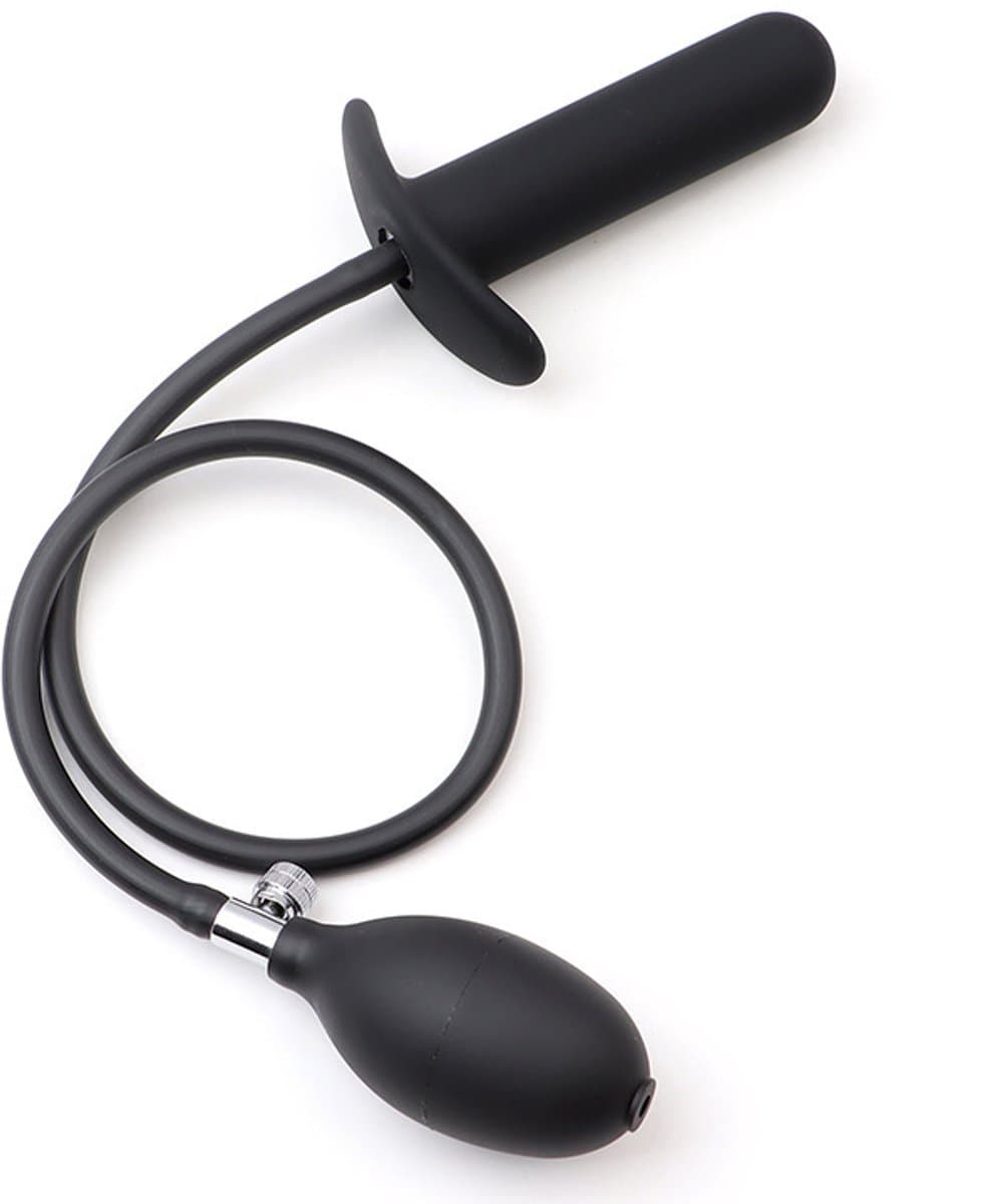 Oneay Opblaasbare siliconen anaalplug met rek- en expansiefunctie, stimulatiepomp en ventiel. Veilige siliconen anaalpomp voor mannen, vrouwen en beginners — afbeelding 1