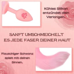 Oneay Kattenstaartplug, harige roze staartplug, petplay SM-pluggen, vossenstaart, siliconen anaalpluggen, staartparen, anaalplug voor beginners, therian kattenstaart, therian staart voor vrouwen, BDSM seksspeeltje — thumbnail 5