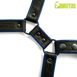 BRUTUS Leather Leg Harness Black-Blue — thumbnail 4