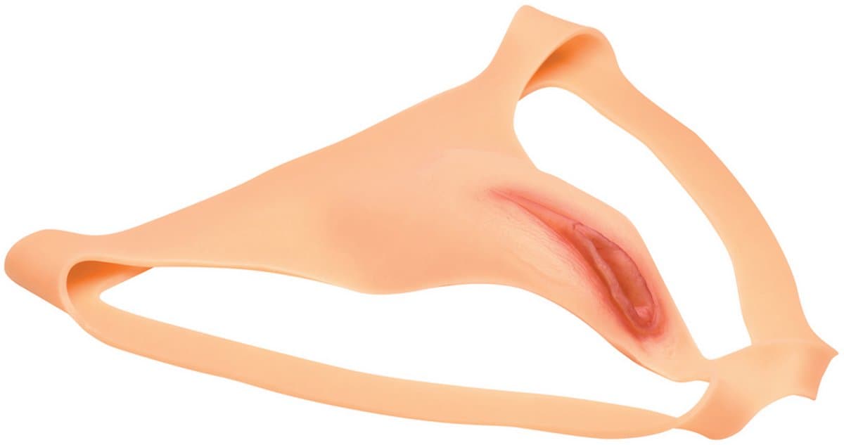 pussy strap - siliconen vagina jockstrap — afbeelding 1