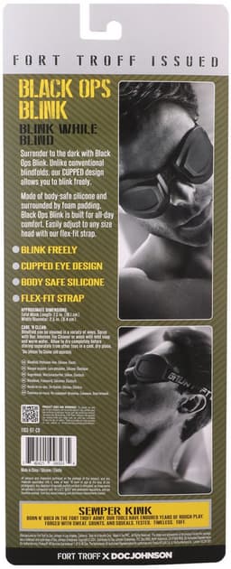Doc Johnson Black Ops Blink - Blinddoek masker - Zwart — thumbnail 4