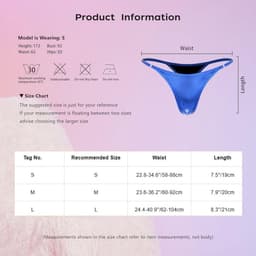 Dames String Leerlook Slip Sexy Hoge Taille Ondergoed voor Clubwear — thumbnail 2