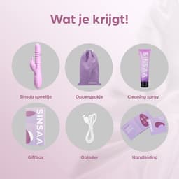 Sinsaa Rabbit Vibrator voor Vrouwen - Tarzan Vibrator met 10 Vibratiestanden - G-Spot & Clitoris Stimulator - 3in1 Vibrators - Dildo met 6 Pulsatiestanden - Seksspeeltjes voor Koppels - Sex Toys voor Vrouwen - Inclusief glijmiddel — thumbnail 9