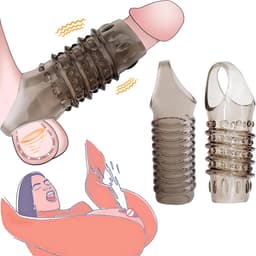 DOWO® - Penis Sleeve- Cockring - Seksspeeltje voor Koppels - Met Opening Voor de Balzak - Met Structuur - 2 Stuks — thumbnail 5