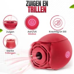 Lovemytoy® Roos Vibrator – Clitoris Zuiger met 10 Standen – Bloem Vibrator voor Vrouwen – Waterdicht & Oplaadbaar Sex Toy — thumbnail 5