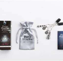 Fifty Shades of Grey The Pinch - Verstelbare Tepelklemmen - Zwart/ Zilver — thumbnail 2
