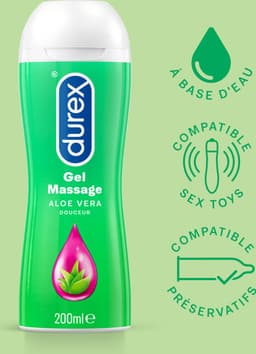 Durex - 3 Glijmiddelen Waterbasis - Play Massage 2/1 Aloe 200ML - Natural Hydratant Gel 100ML - Natural Extra Sensitive Gel 100ML — thumbnail 7