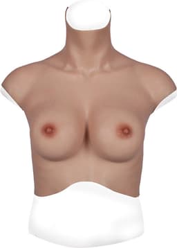 Siliconen Borstprothesen voor maat L / XL - CUP C - + kanten choker - 100% hypoallergene medische siliconen - Kunstmatige Nep Borst - Valse Borsten - Borst - Siliconen Huid - Bodysuit - Crossdresser - Transgender - Travestiet — thumbnail 1