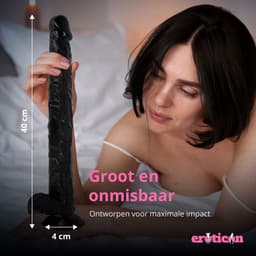 Eroticon Mega Dildo - 40x4cm - Extreme Grote Dildo Voor Vaginaal & Anaal Gebruik - XXL Buttplug - Grote Dildo - Dikke Dildo - Mega Dildo - Huge Dildo - Zuignap — thumbnail 2