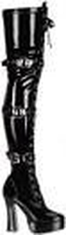Pleaser - ELECTRA-3028 Plateau overknee Laarzen - US 10 - 40 Shoes - Zwart — thumbnail 1