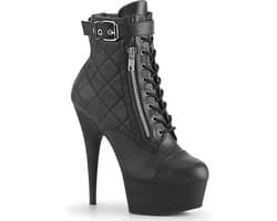 Pleaser - DELIGHT-600-05 Plateau Laarzen - US 11 - 41 Shoes - Zwart
