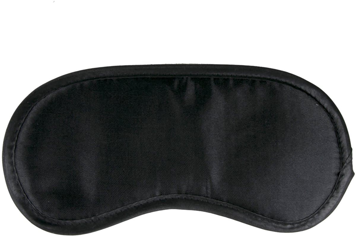 Zwart satijnen oogmasker — afbeelding 1