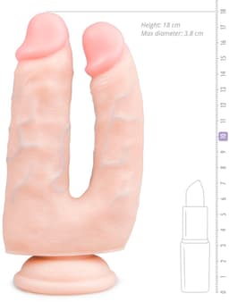 Easytoys Dildo Collection Realistische Dubbele Dildo Met Zuignap - 15 cm — thumbnail 5