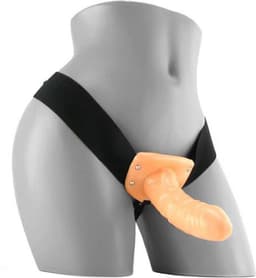 Pipedream Fetish Fantasy voorbinddildo Beginner's Hollow Strap-Onkin beige - 6,5 inch — thumbnail 9