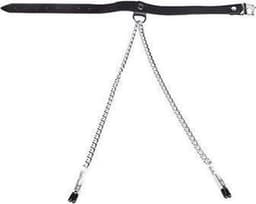 Halsband met tepelklemmen - Zwart — thumbnail 4