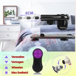 TipsToys® Sex Machine Pakket met 8 Opzetstukken - Sexmachine Neukmachine met Afstandsbediening, Dildo, Vibrators en Verlengstukken - Sybian Seksmachine met 21 Fuck Standen - tot 400 Bewegingen/Minuut - Seksspeeltjes Mannen & Vrouwen - Anaal Seks Toys — thumbnail 2