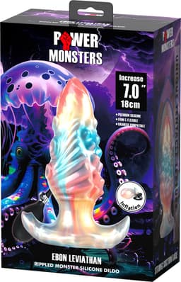 Power Monsters - Ebon Leviathan - Opblaasbare Buttplug - 18 cm - Multicolour — thumbnail 2
