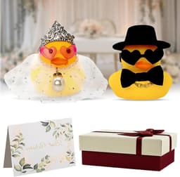 Bruidspaar Figuren - Koppels Cadeau - Bruiloft Decoratie - Compleet met Geschenkdoos - 25 x 15 x 5 cm - Wit — thumbnail 1