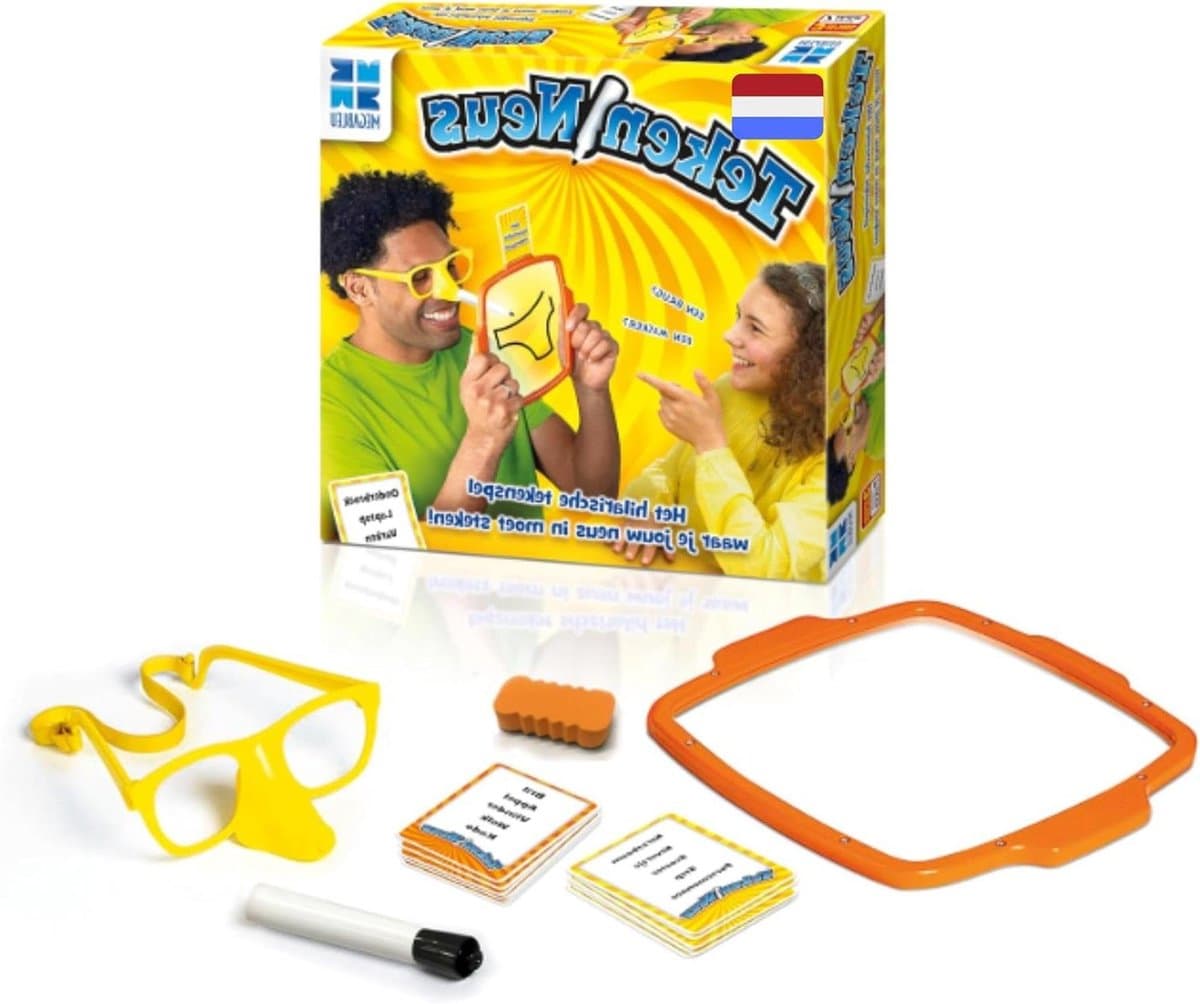 Tekenen met de Neus Spel - Familie Party Spel - Grappig Teken Spel - Neus Teken Bril - 3-20 Spelers — afbeelding 1