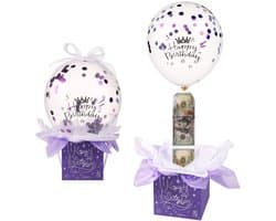 Dailygoods- Geldballondoos Grappige Verjaardagsspaarpot - Verjaardagsballonnen - Ballonhouder - Inpakpapier - Geldzakjes - Karton/latex/plastic - Verjaardagscadeau