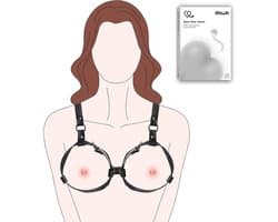 DOWO® - Body Bondage - Borstboeien - Kleding Accessoires - Sexy Lingerie - Erotiek Riem - Bondagesets - SM BDSM - Leer- Harnas Vrouwen - Sextoys voor vrouwen - One Size