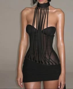 Erotisch Mesh Jurkje Dames – Sexy Lingerie Jurk – Sexy Lingerie Dames – Lingerie Erotisch – Transparante Clubwear – Luxe Gala & Festival Jurkje – Boudoir Look – Kinky BDSM Outfit – Verleidelijk Mesh Dress – High End – Dare to Undress – M, L — thumbnail 11