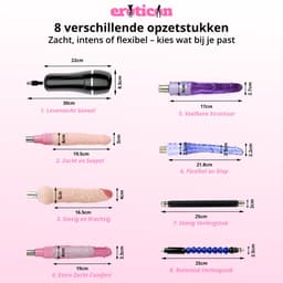 Compleet Khalifa Sex Machine Pakket met 8 Opzetstukken – Inclusief Dildo’s en Pocket Pussy – Seksmachine voor Mannen en Vrouwen – Neukmachine – Fuck machine – Discreet Verzonden — thumbnail 4