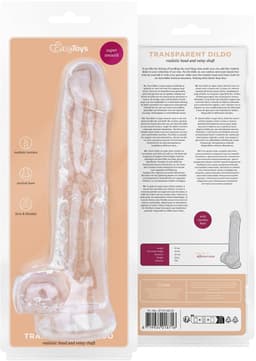 Jelly Dildo met ballen - 19 cm — thumbnail 4