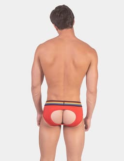 Barcode Berlin Backless Brief Pride Red - MAAT XL - Erotisch Heren Ondergoed - Slip voor Man - Sexy mannen Slip — thumbnail 3