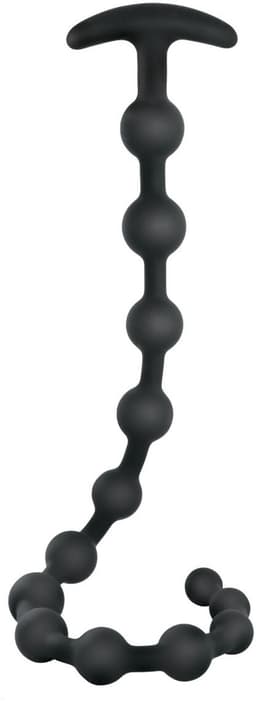 NMC 19 inch geribbeld siliconen anale kralen - Zwart - 48.3 cm — thumbnail 1